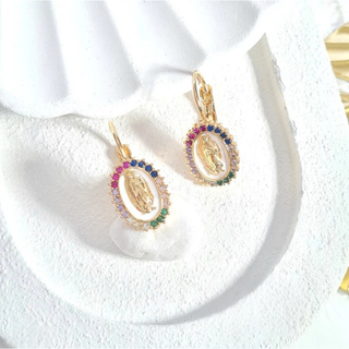 Guadalupe Multi-Color Halo Earrings