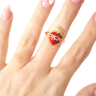 Radiant Sacred Heart Ring
