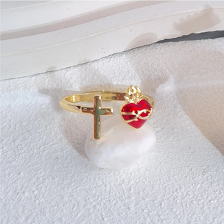 Sacred Heart & Cross Wrap Ring