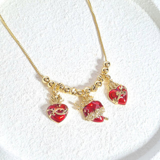 Holy Family Hearts Necklace