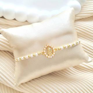 Pearl Our Lady of Guadalupe Bracelet