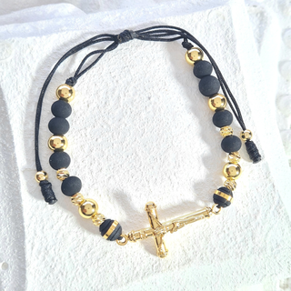 Men's Crucifix Cord Bracelet